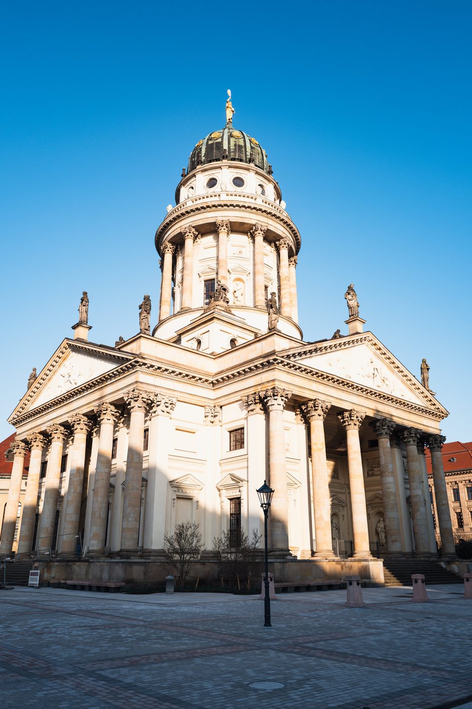 Classical dome of the French Cathedral on the Gendarmenmarkt, Berlin