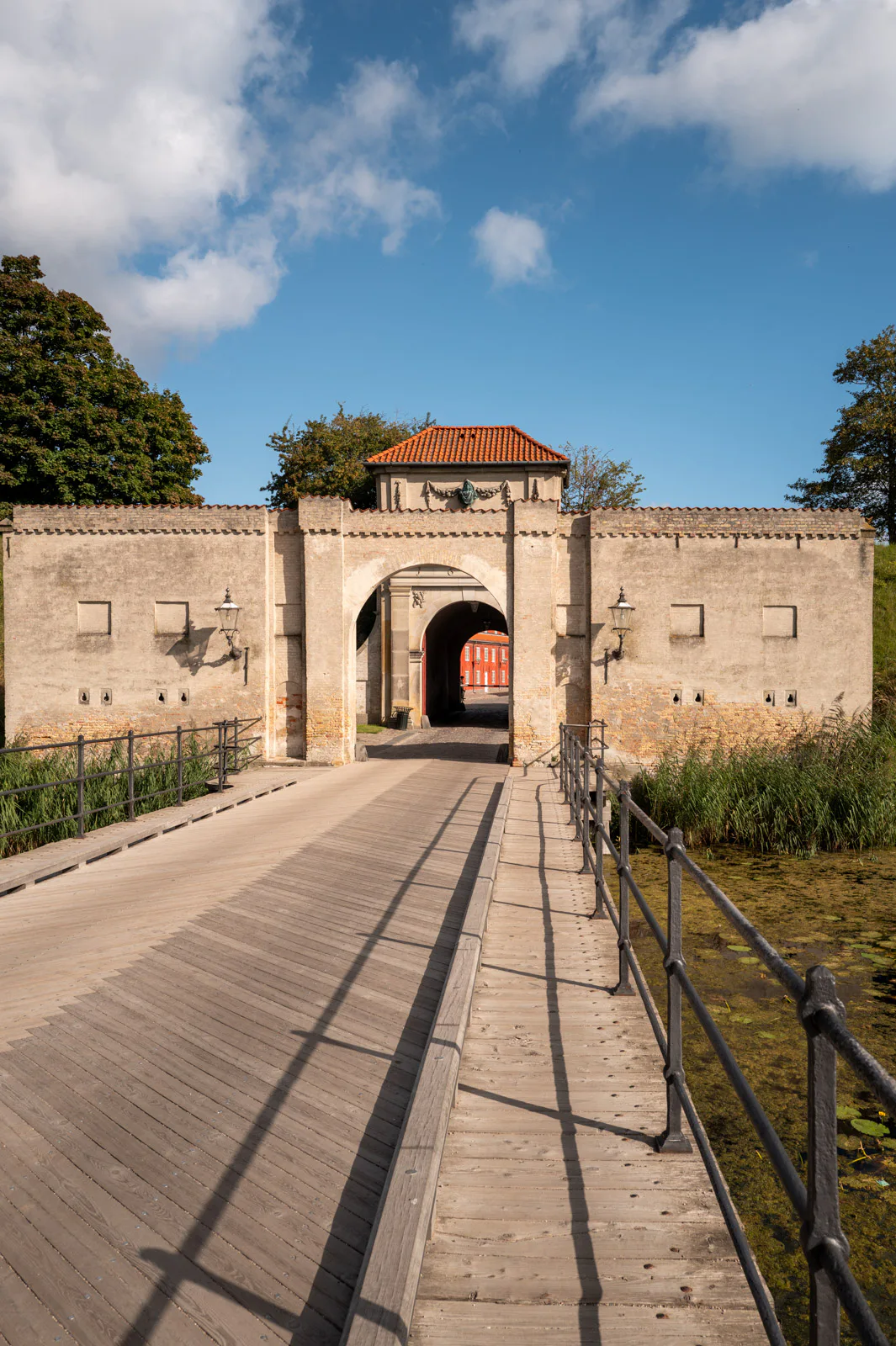 The wooden bridge leading to the Kastellet gate, Copenhagen