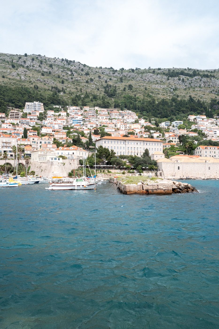 Tiered residential district on a hillside facing the harbor, Dubrovnik