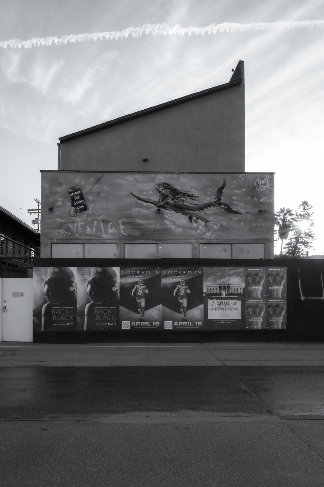 Venice facade with murals and signage, Los Angeles
