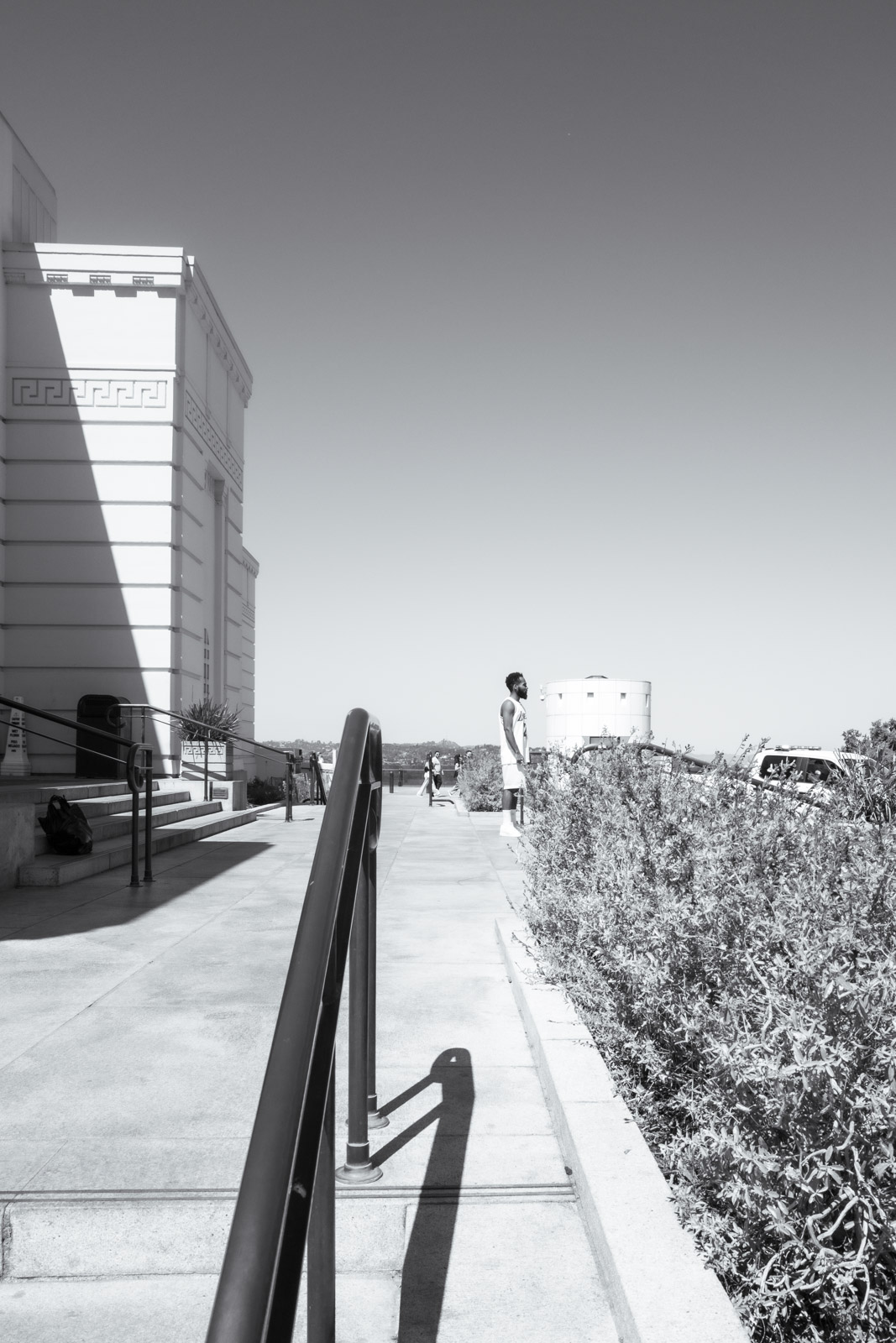 Concrete walkway alongside the Griffith Observatory, Los Angeles