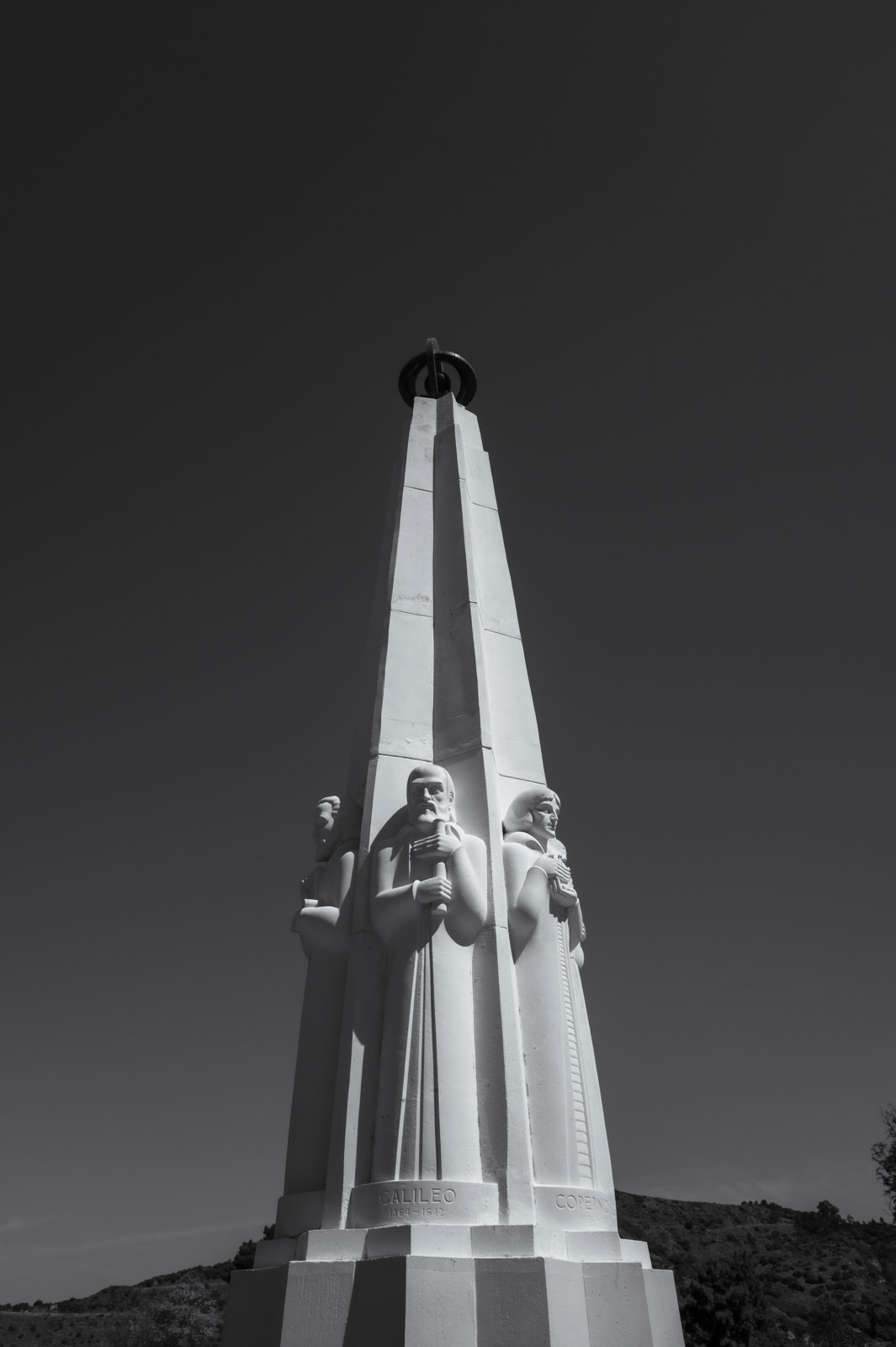 Astronomers Monument in front of the Griffith Observatory, Los Angeles