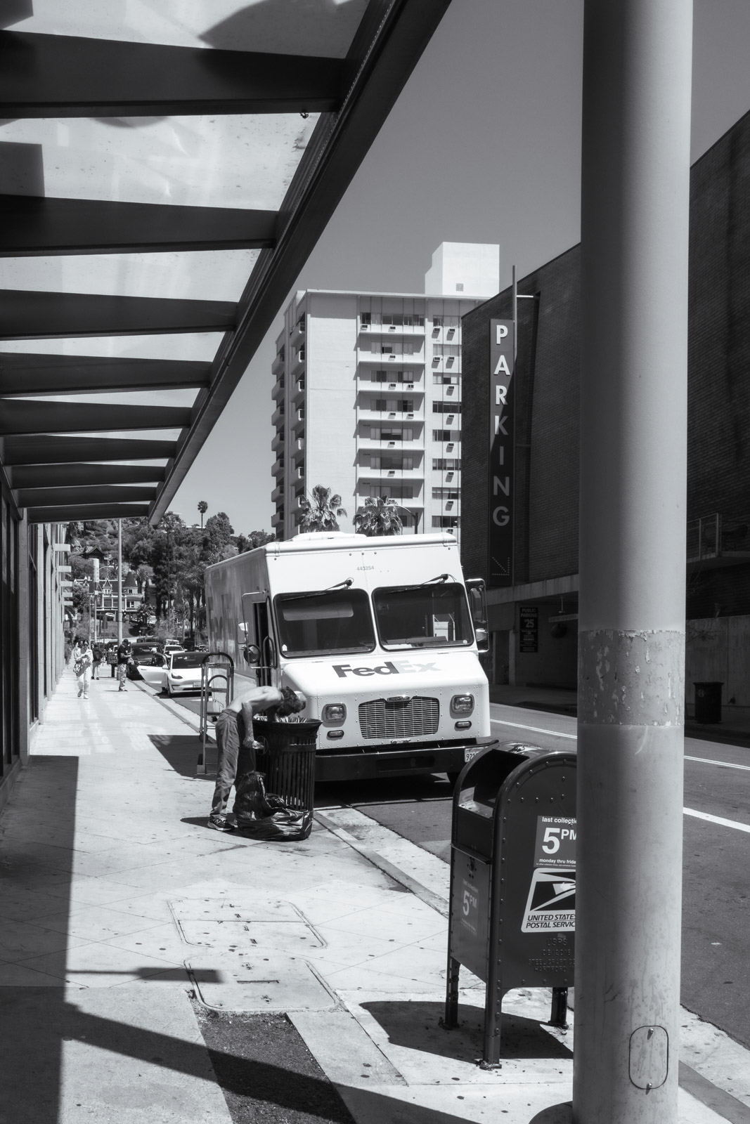 Urban alley with a delivery van, Los Angeles