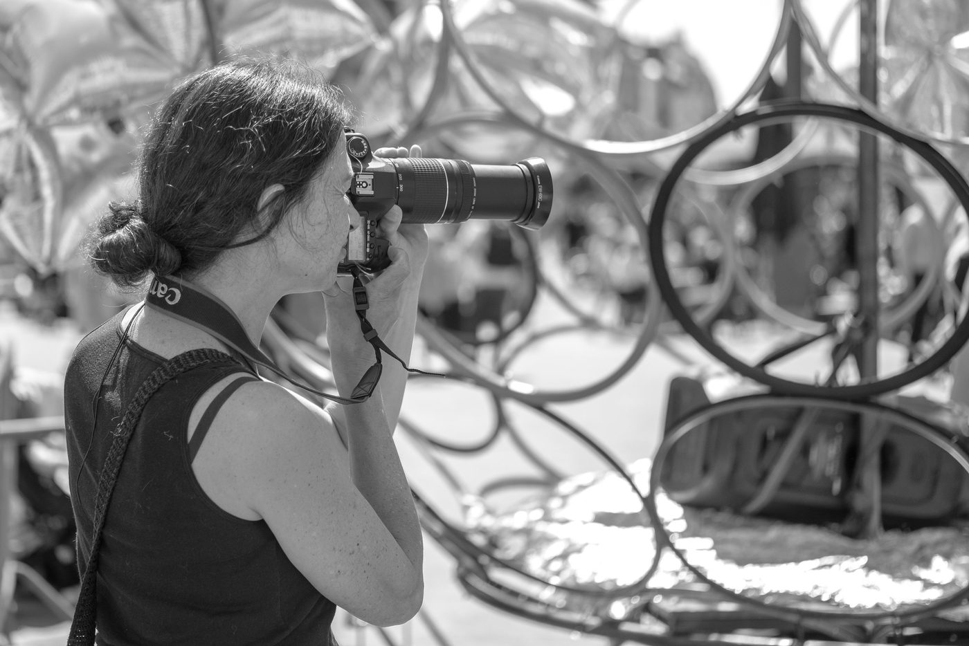 Photographer in action at the Zinneke Parade, Brussels (plate 021)
