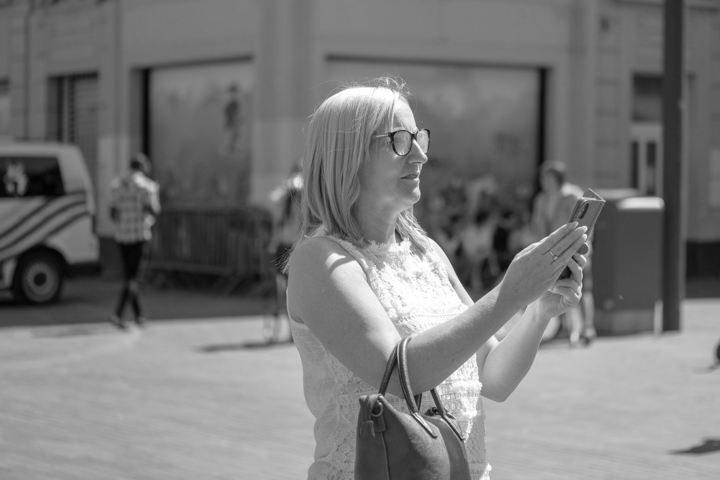 Photographer in action at the Zinneke Parade, Brussels (plate 031)