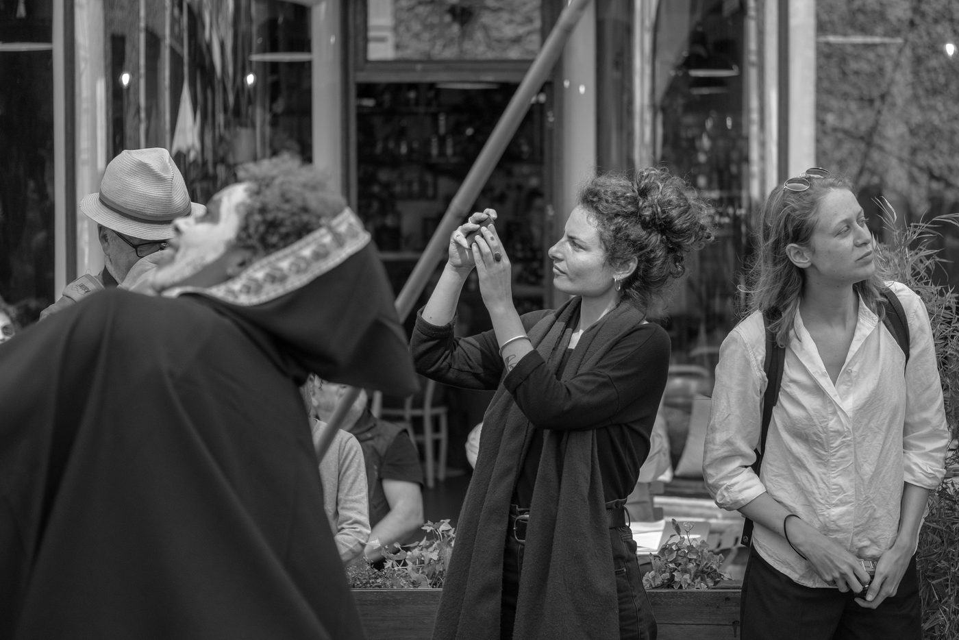 Photographer in action at the Zinneke Parade, Brussels (plate 042)