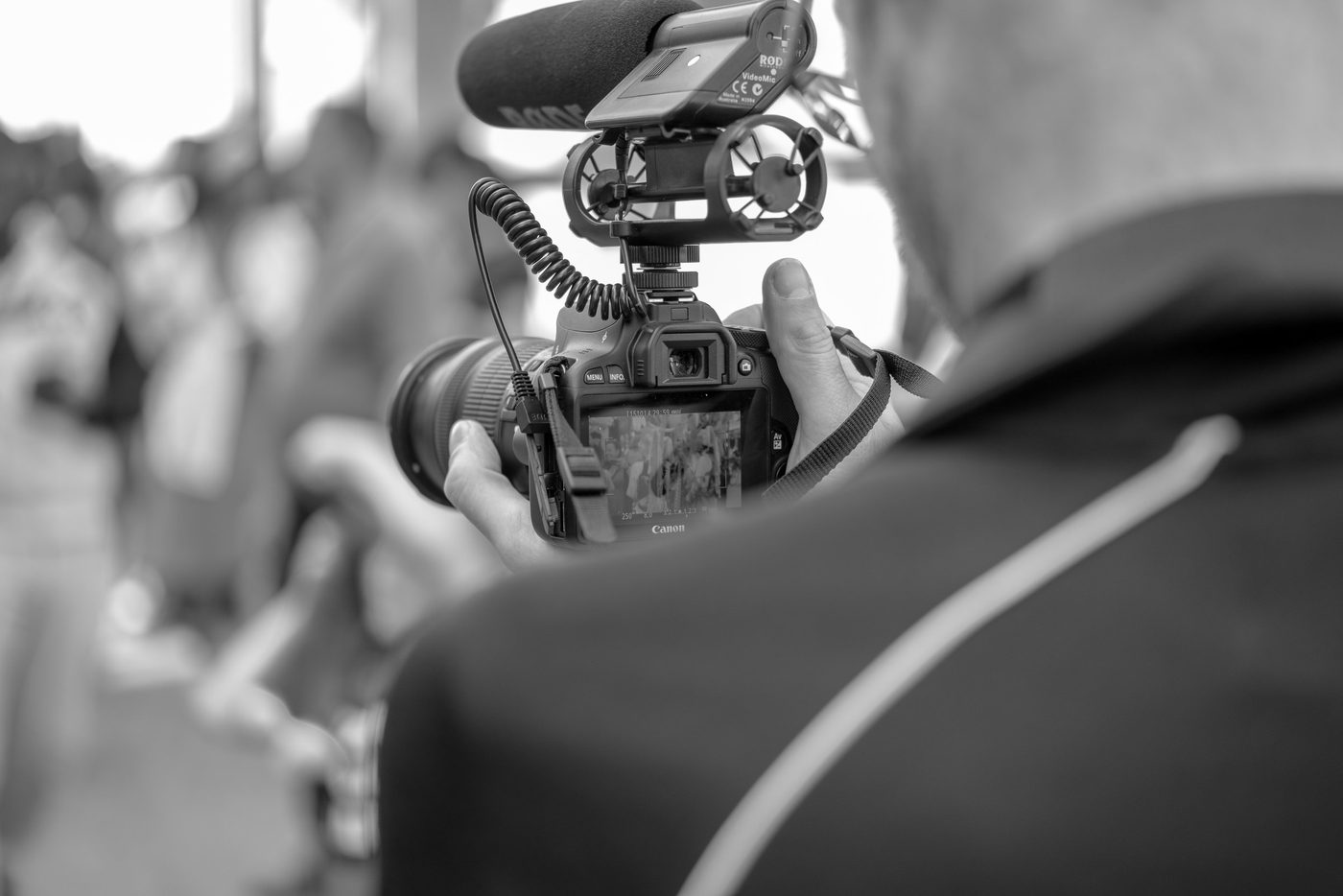 Photographer in action at the Zinneke Parade, Brussels (plate 057)