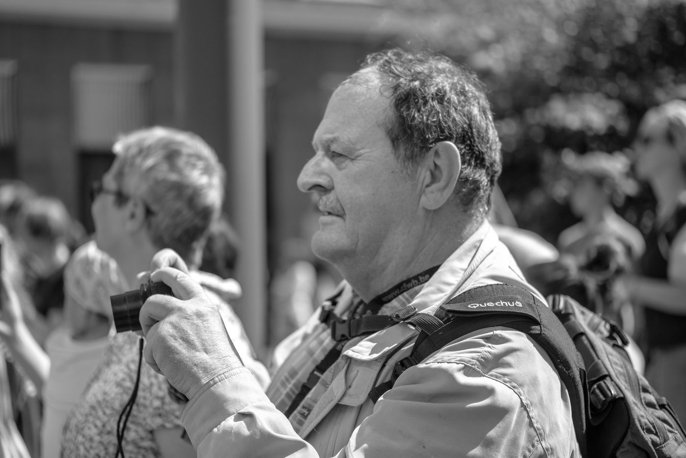 Photographer in action at the Zinneke Parade, Brussels (plate 080)