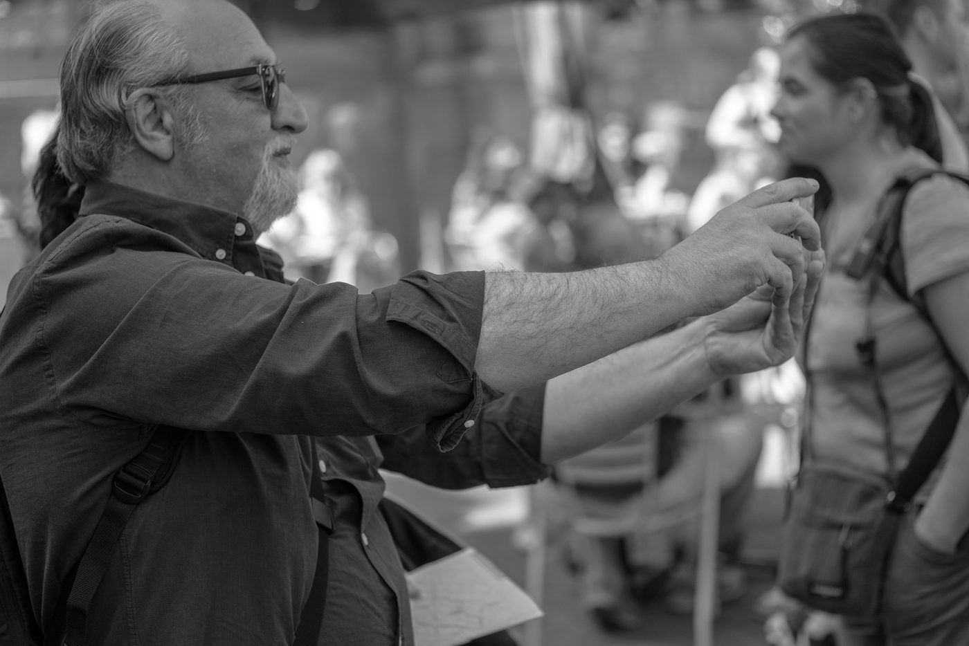 Photographer in action at the Zinneke Parade, Brussels (plate 087)