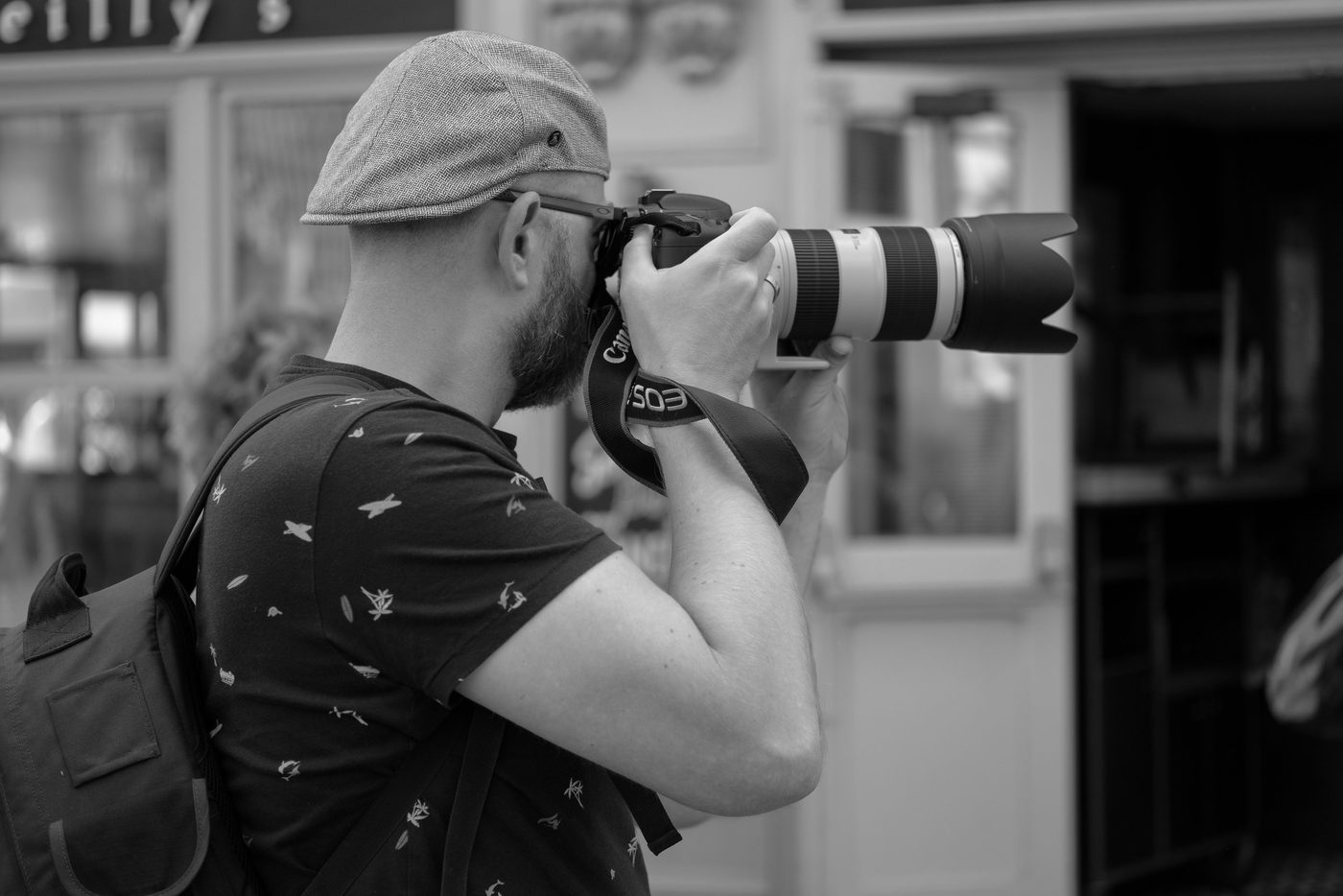 Photographer in action at the Zinneke Parade, Brussels (plate 088)